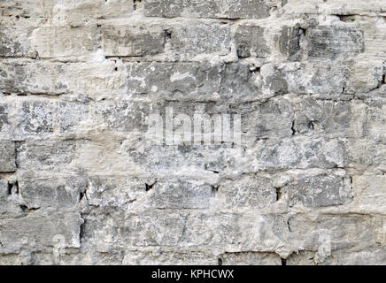 Vieux mur de briques avec du plâtre. Banque D'Images