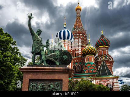 Cathédrale de Saint Basile à Moscou Banque D'Images