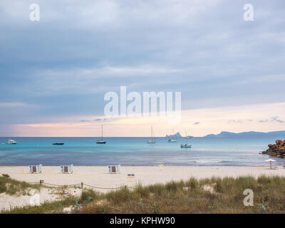 La plage de Cala Saona en Formentera Banque D'Images