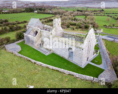 L'Abbaye de Corcomroe, près de l'Bellharbor, Burren, République d'Irlande Banque D'Images