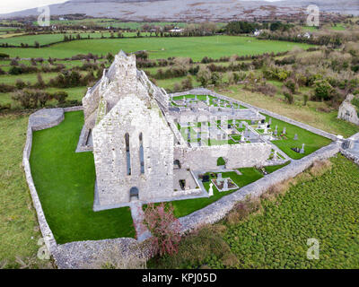 L'Abbaye de Corcomroe, près de l'Bellharbor, Burren, République d'Irlande Banque D'Images