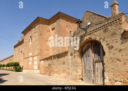 Monastère de Manasterio de la Vega, Tierra de Campos, province de Valladolid, Castille et Leon, Espagne Banque D'Images