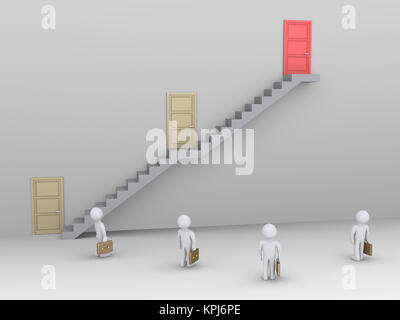Défi d'affaires avec des hommes d'affaires Banque D'Images