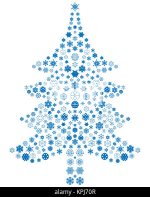Arbre de Noël de flocons Banque D'Images