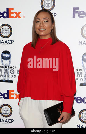 Los Angeles, Ca. Déc 16, 2017. Angela, Jollivette au 49ème NAACP Image Awards nominés' Déjeuner à l'hôtel Beverly Hilton, à Beverly Hills, Californie le 16 décembre 2017. Credit : Faye Sadou/media/Alamy Punch Live News Banque D'Images