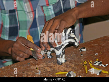 Née de l'association avec Zebra shaped candle, Royaume du Swaziland. Banque D'Images