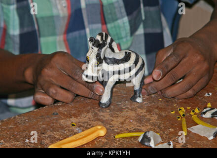 Née de l'association avec Zebra shaped candle, Royaume du Swaziland. Banque D'Images