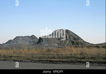 La mine de charbon de la campagne sur l'autoroute, Royaume du Swaziland. Banque D'Images