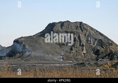 La mine de charbon de la campagne sur l'autoroute, Royaume du Swaziland. Banque D'Images