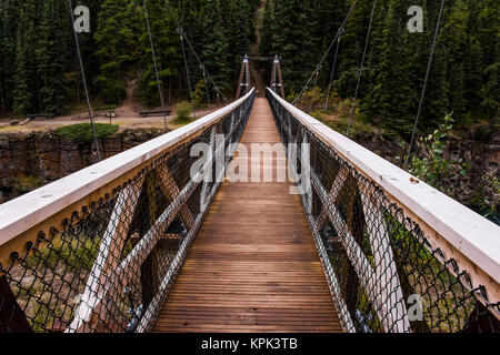 Pont suspendu au-dessus de Miles Canyon, Whitehorse, Yukon, Canada Banque D'Images