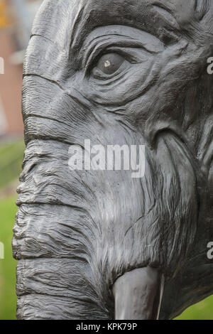 Tembo éléphant sculpture de l'artiste Stephan Derrick à Hudson Sculpture Park Windsor Ontario Canada Banque D'Images