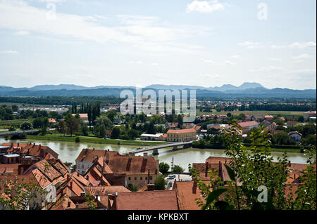 Cityscape ptuj Banque D'Images