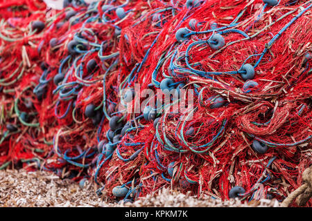 Filets de pêche colorés Banque D'Images