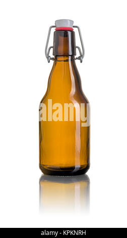 Bouteille de bière brune avec swing top Banque D'Images