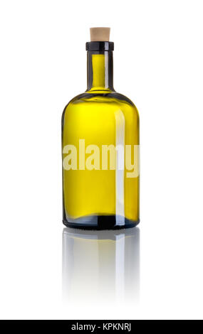 Brown liquor bottle against white background Banque D'Images