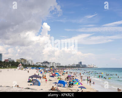 MIAMI, USA - 5 septembre 2015. South Beach est un quartier de Miami Beach, en Floride. Banque D'Images