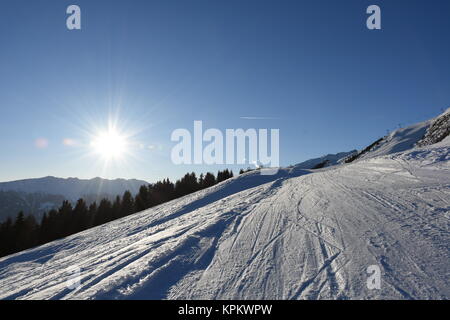 piste de ski sur zettersfeld lienz dolomites est du tyrol Banque D'Images