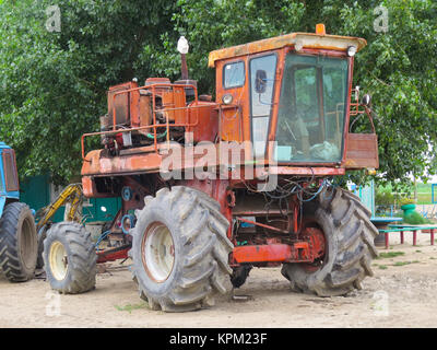 Collecteur de grains de maïs. Les machines agricoles Banque D'Images