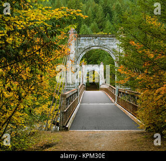 Historique Le pont Alexandra sur le fleuve Fraser dans le canyon du Fraser au pont Alexandra Provincial Park, British Columbia, Canada Banque D'Images