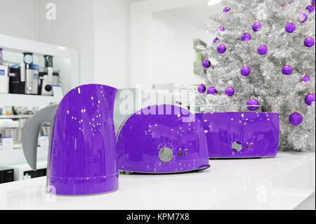 Magasin électroménager ultraviolet à Noël Banque D'Images