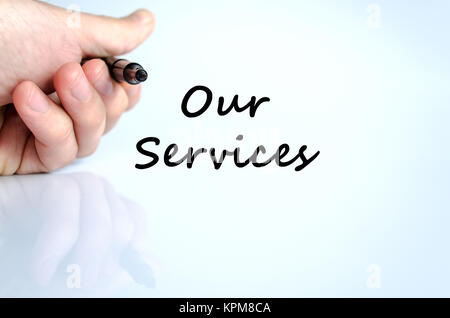 Nos services concept texte Banque D'Images