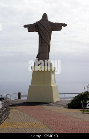 Jesus-Statue Christo Rei an der Ponta do Garajau, Madeira, Portugal Banque D'Images