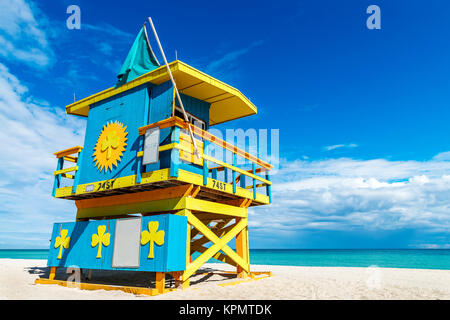 Lifeguard Tower, Miami Beach, Floride Banque D'Images