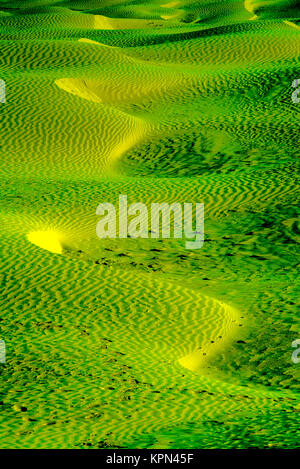 Détails des modèles de dérive du vent sur les grandes dunes de sable de Great Sand Hills au sud de spectre, en Saskatchewan Banque D'Images