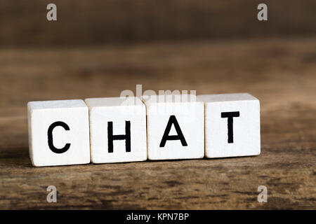 Le mot chat écrit en cubes Banque D'Images