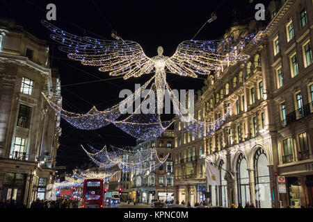 Regent Street, Lumières de Noël, 2017, Londres, Royaume-Uni Banque D'Images