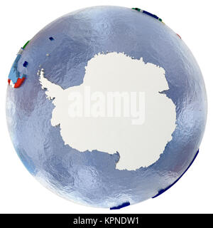 Carte politique de l'Antarctique Banque D'Images