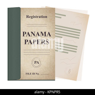 Dossier d'inscription documents Panama - illustration graphic Banque D'Images