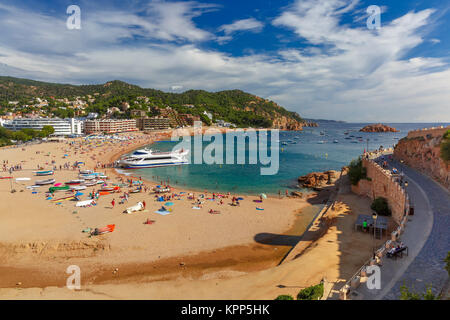 Tossa de Mar, sur la Costa Brava, Catalogne, Espagne Banque D'Images