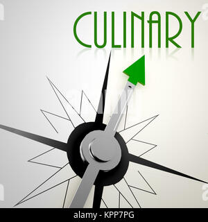 Sur culinaire boussole vert Banque D'Images