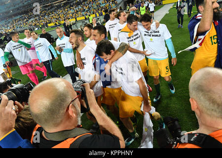 L'Australie a battu le Honduras 3-1 pour remporter la Coupe du Monde des séries intercontinental et à se qualifier pour la finale de la Coupe du Monde en Russie 2018 comprend : Atmosphère Où : Sydney, Australie Quand : 15 Nov 2017 Credit : WENN.com Banque D'Images