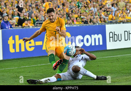 L'Australie a battu le Honduras 3-1 pour remporter la Coupe du Monde des séries intercontinental et à se qualifier pour la finale de la Coupe du Monde en Russie 2018 comprend : Mathew Leckie Où : Sydney, Australie Quand : 15 Nov 2017 Credit : WENN.com Banque D'Images