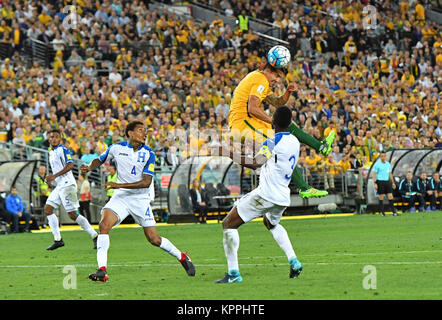 L'Australie a battu le Honduras 3-1 pour remporter la Coupe du Monde des séries intercontinental et à se qualifier pour la finale de la Coupe du Monde en Russie en 2018 avec : Tim Cahill Où : Sydney, Australie Quand : 15 Nov 2017 Credit : WENN.com Banque D'Images