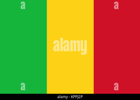 Drapeau national du Mali Banque D'Images