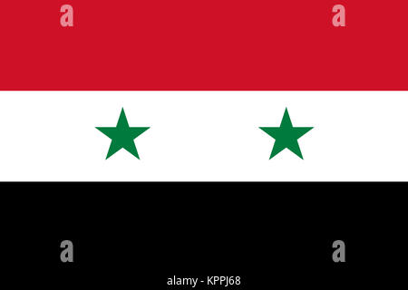 Drapeau national de la Syrie Banque D'Images