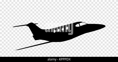 Autocollant pour voiture silhouette d'avion. Pilote de profession. Vector Illustration de Vecteur