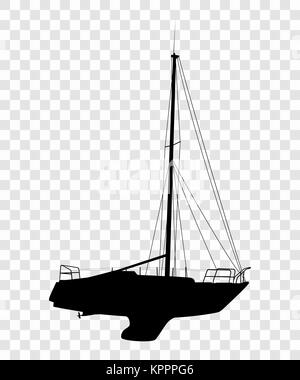 Autocollant sur véhicule avec silhouette de la voile. L'expédition. Mauvais vecteur Illustration de Vecteur