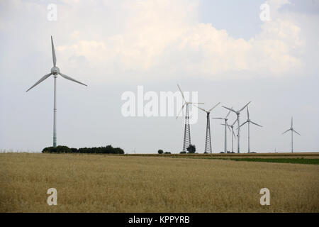 Germnay, éoliennes près de ens près de Werl. Bei Windkraftanlagen Deutschland, ens naehe Werl. Banque D'Images