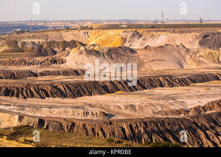 L'Allemagne, les mines à ciel ouvert de lignite près de Juechen Garzweiler. Deutschland, Braunkohletagebau Garzweiler bei Juechen. Banque D'Images