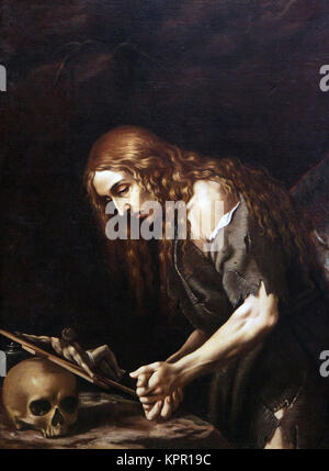 Magdalena /Madeleine par Pedro Orrente (1580-1645) était un peintre espagnol de la période baroque.17ème siècle. Banque D'Images