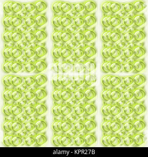 Abstract background transparent géométrique. Gradient qui se chevauchent en vert clair motif cercles stores des rectangles de couleur beige. Banque D'Images