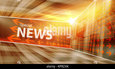 Breaking News spécial fond Studio Banque D'Images