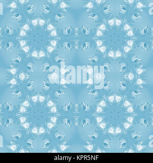 Abstract background transparent géométrique. Motif de cercles réguliers avec divers éléments en blanc, gris clair et bleu sur bleu clair. Banque D'Images