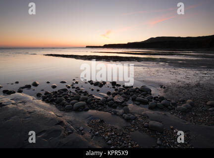 Kimmeridge Bay Sunset Landscape Banque D'Images