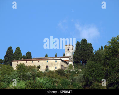 Villa en Toscane entre vignobles et oliveraies un Banque D'Images