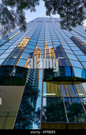 Les immeubles de grande hauteur à l'Eagle Street Riverfront. Quuensland Brisbane Australie Banque D'Images